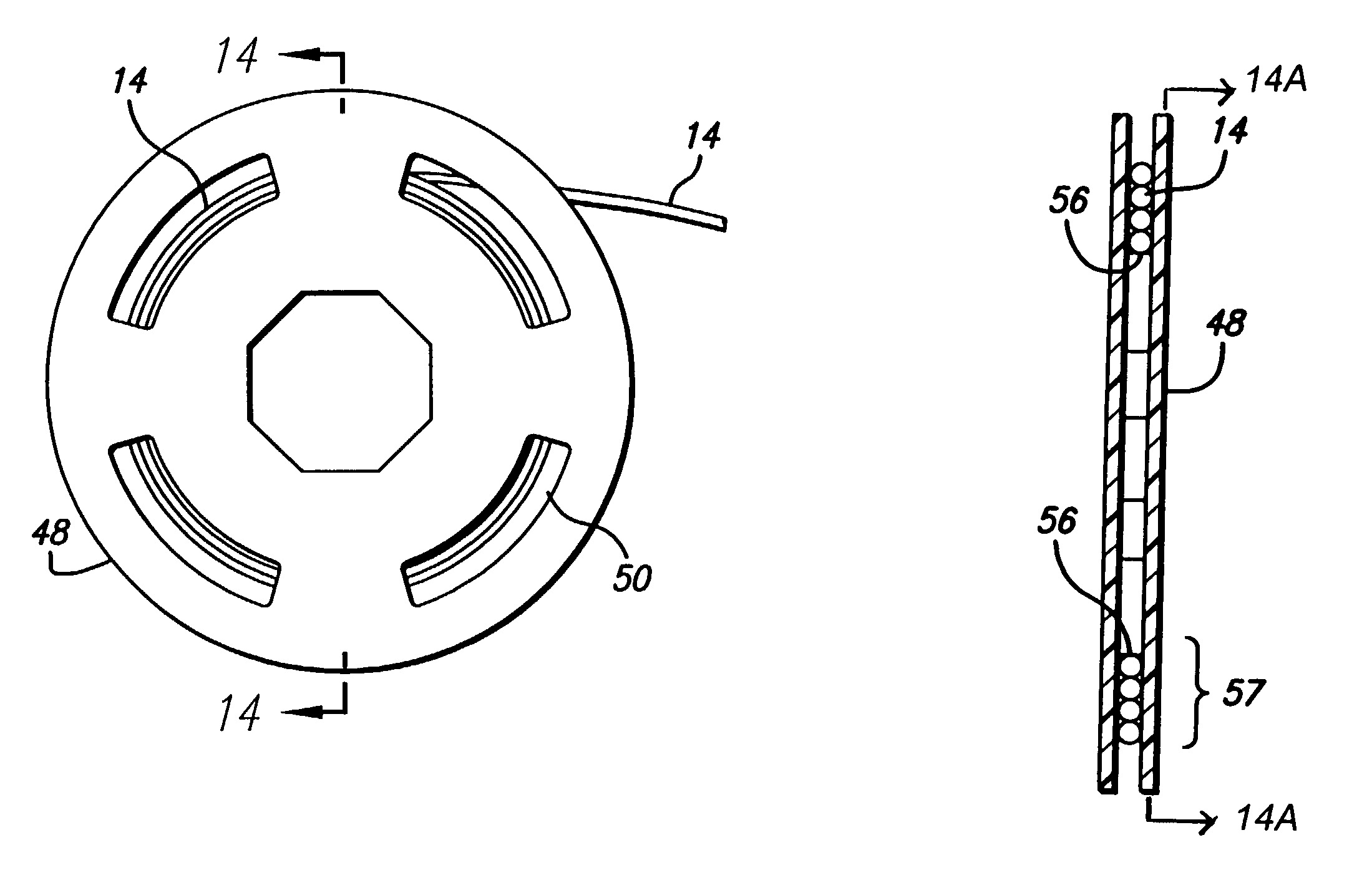 Suture reel dispenser with end of suture indicator