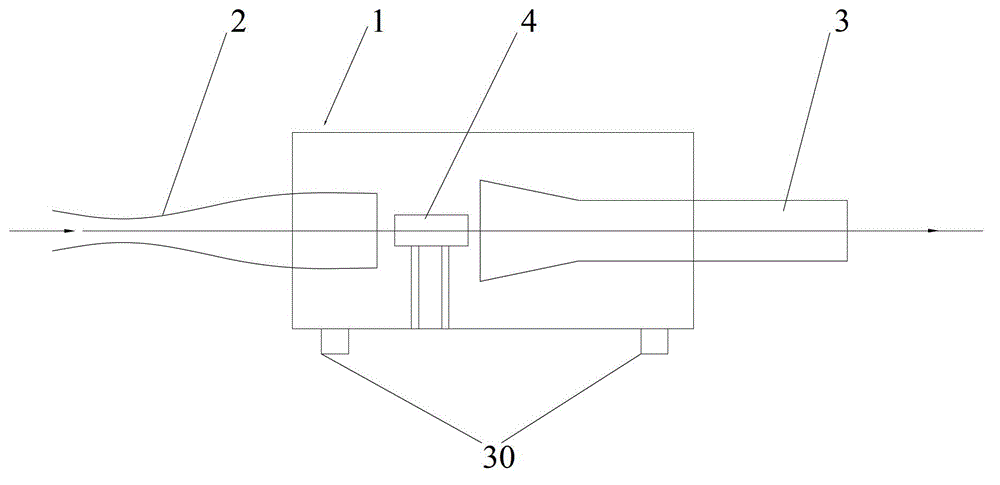 Cabin door opening device for hypersonic velocity wind tunnel experiment cabin