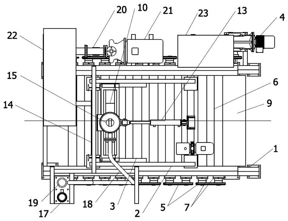 A container type automatic casting device for molten metal