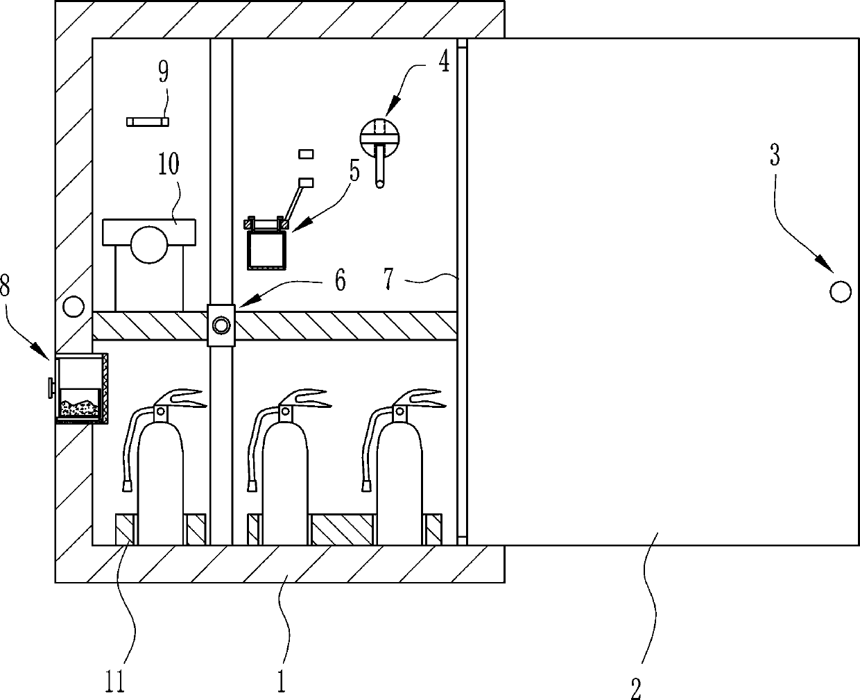 Multifunctional fire hydrant cabinet for firefighting