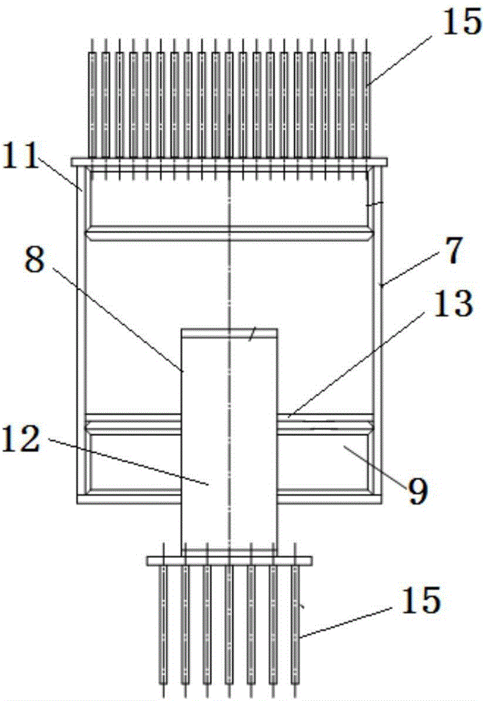 Tension-resisting anti- beam-falling combined shock insulation device and construction method thereof