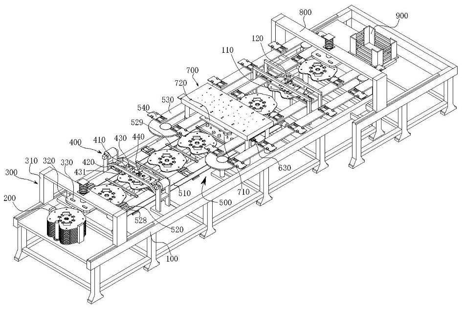 Stamping, drawing and flanging method for middle part of workpiece