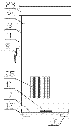 Power distribution cabinet having functions of heat radiation and dust absorbing