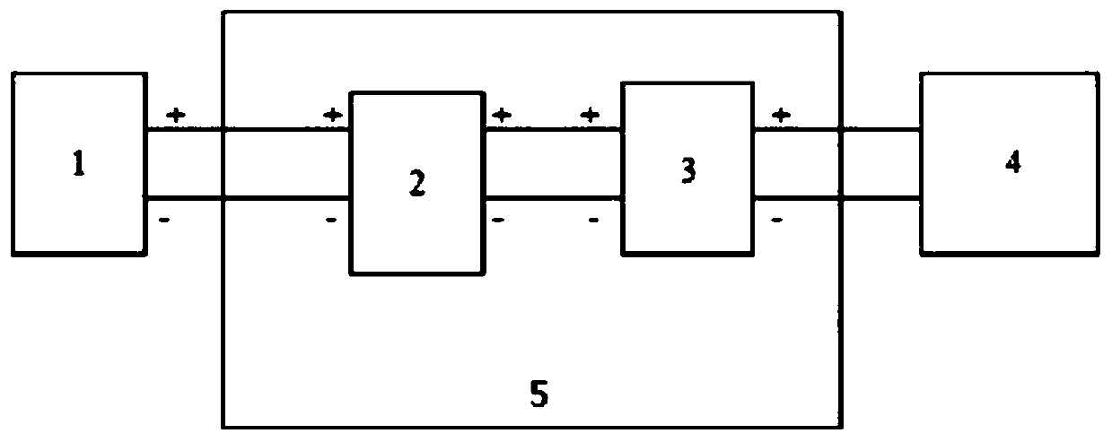 Detector fully differential circuit based on charge amplification