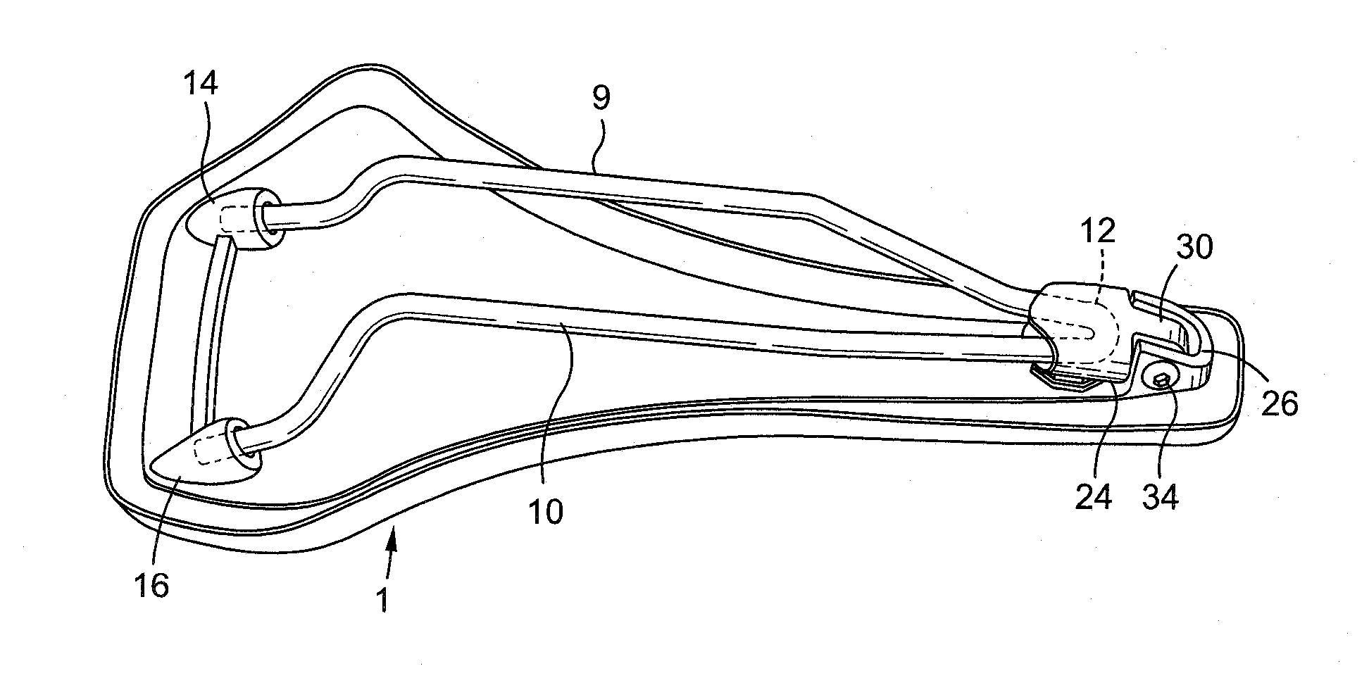 Adjustable flex saddle for a bicycle or a motorcycle