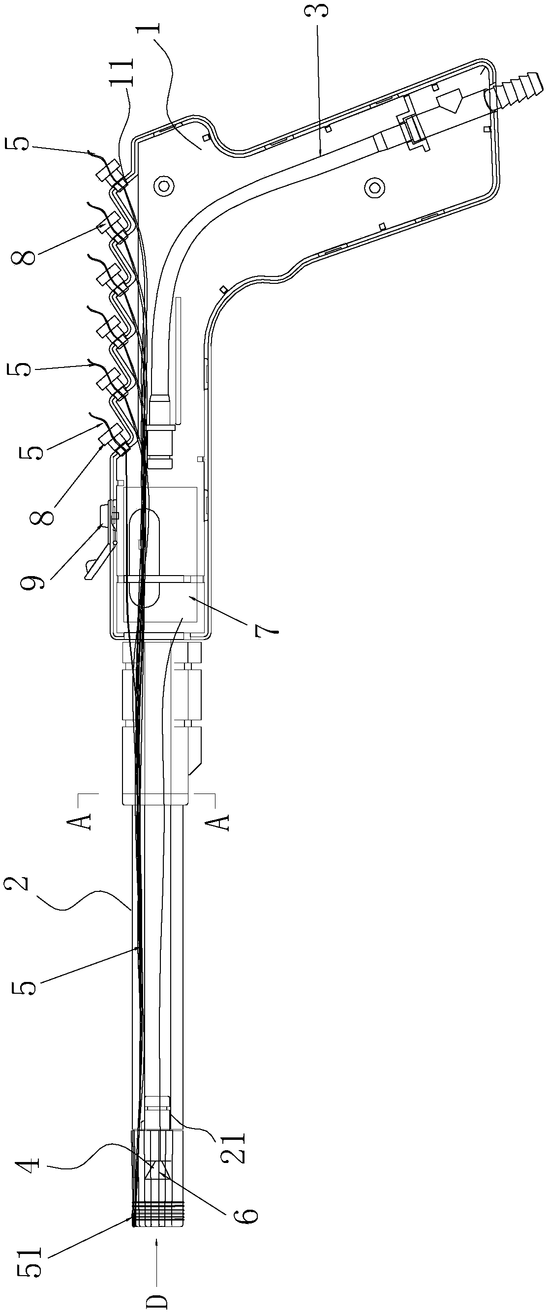 Repeating elastic thread hemorrhoid ligation anastomat