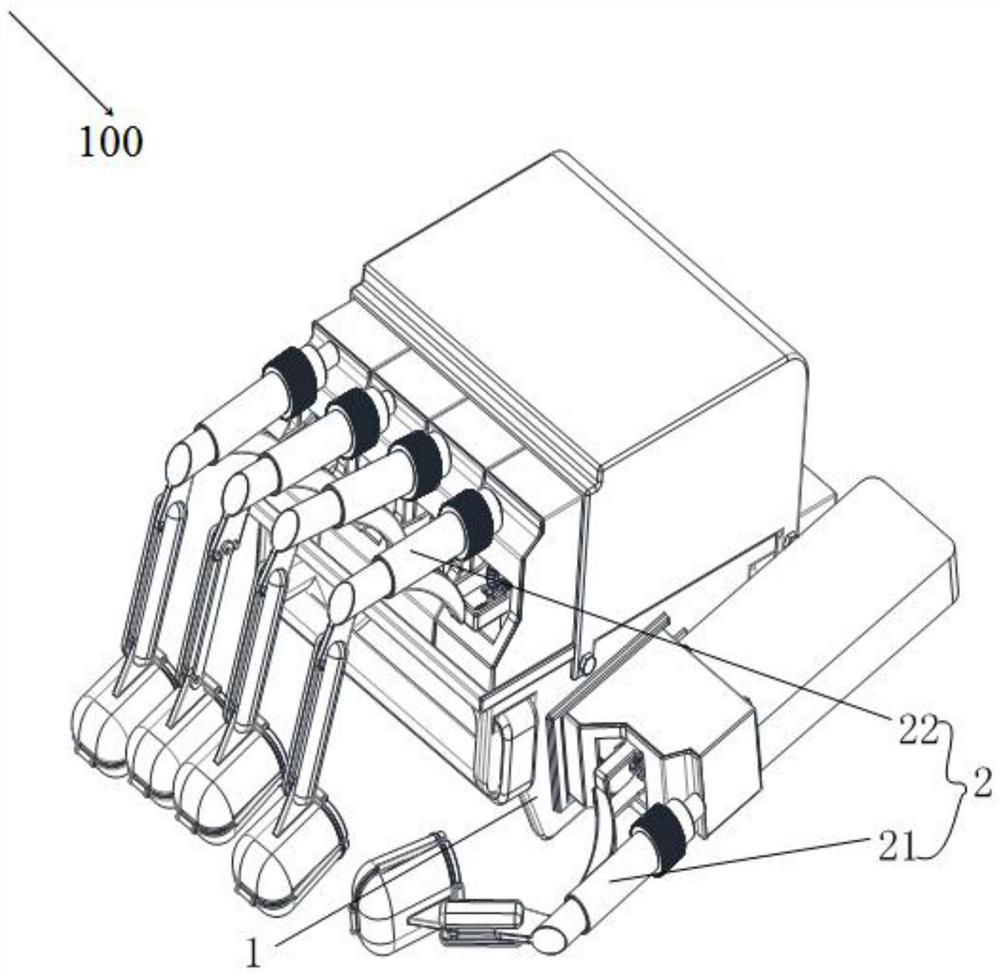 Driving and driven hand rehabilitation training robot