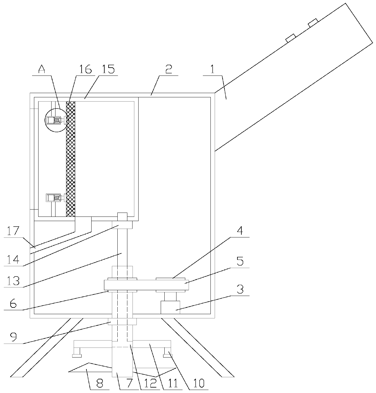 Convenient troweling device with dust suction function