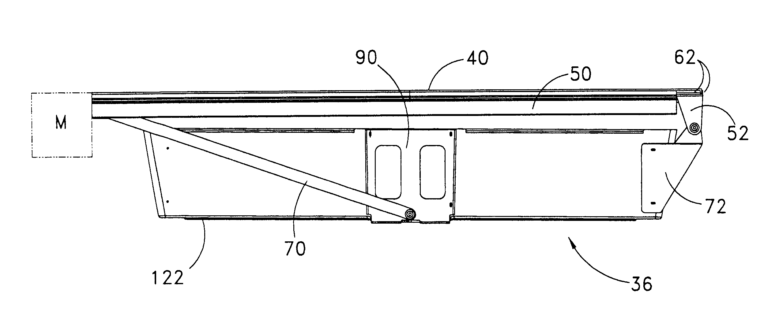 Overhead storage device