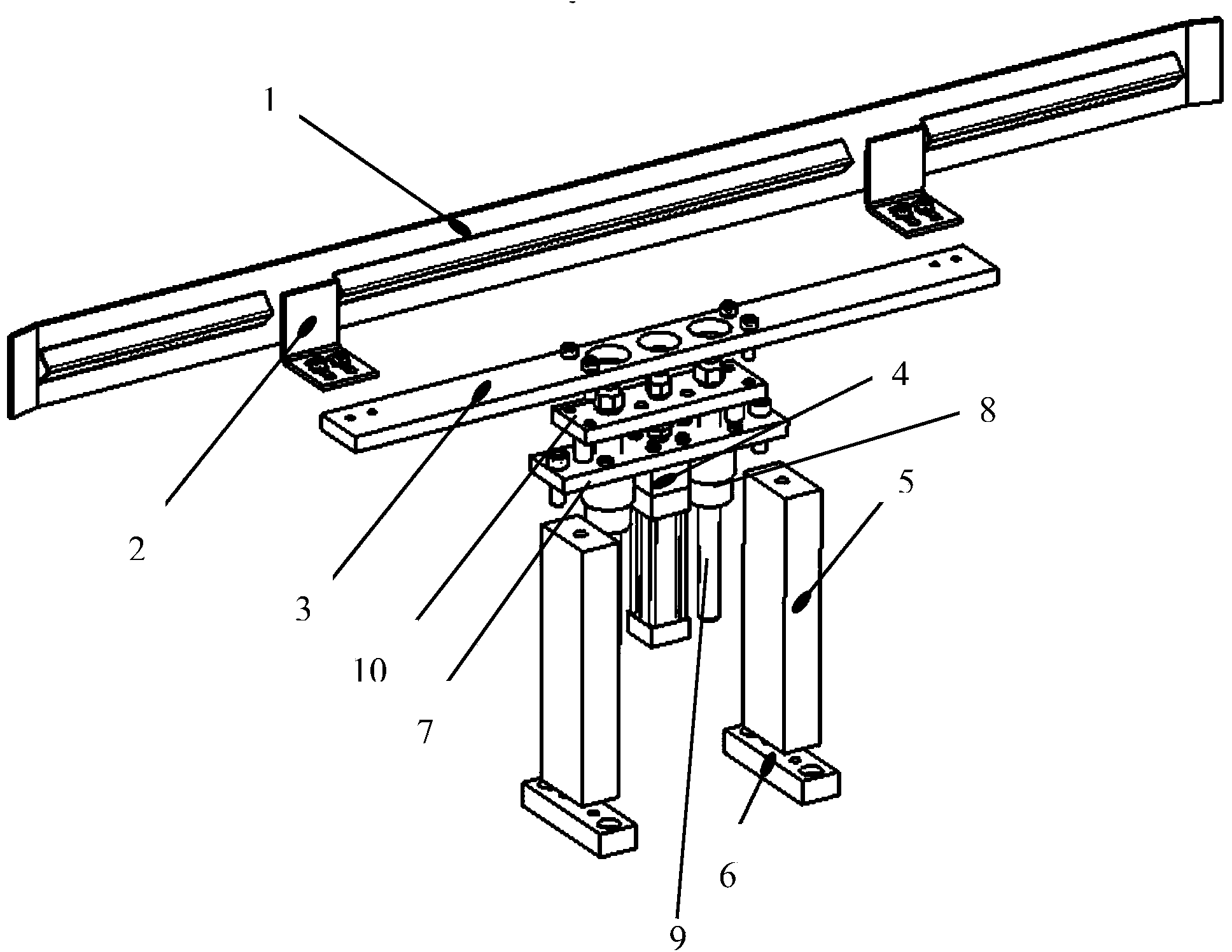 Automobile press fit die transmission and positioning mechanism