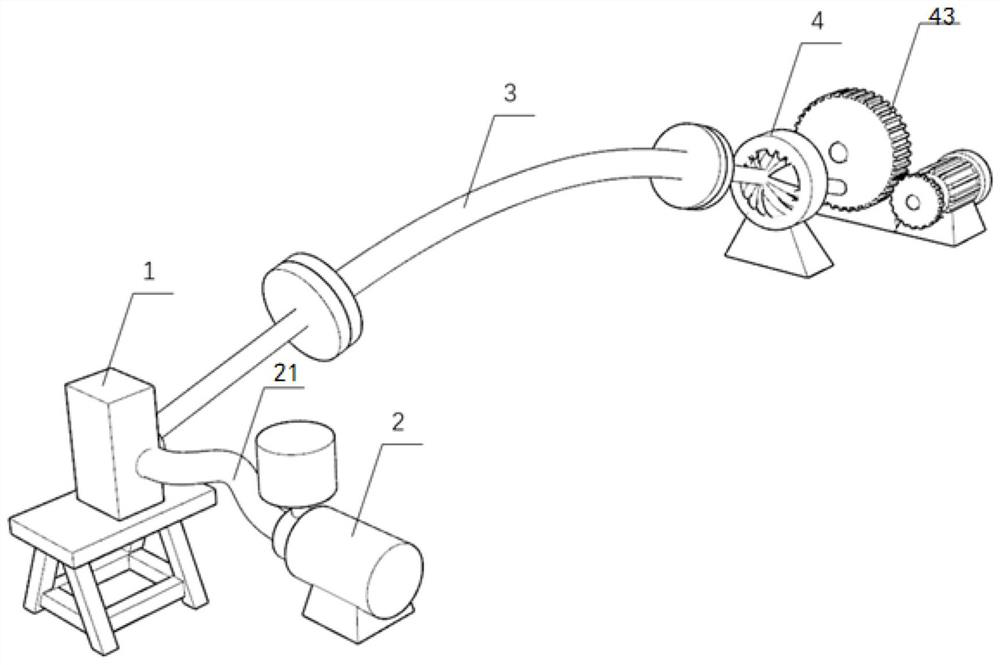 Cyclic loading fatigue experiment device for bending moment of pipeline