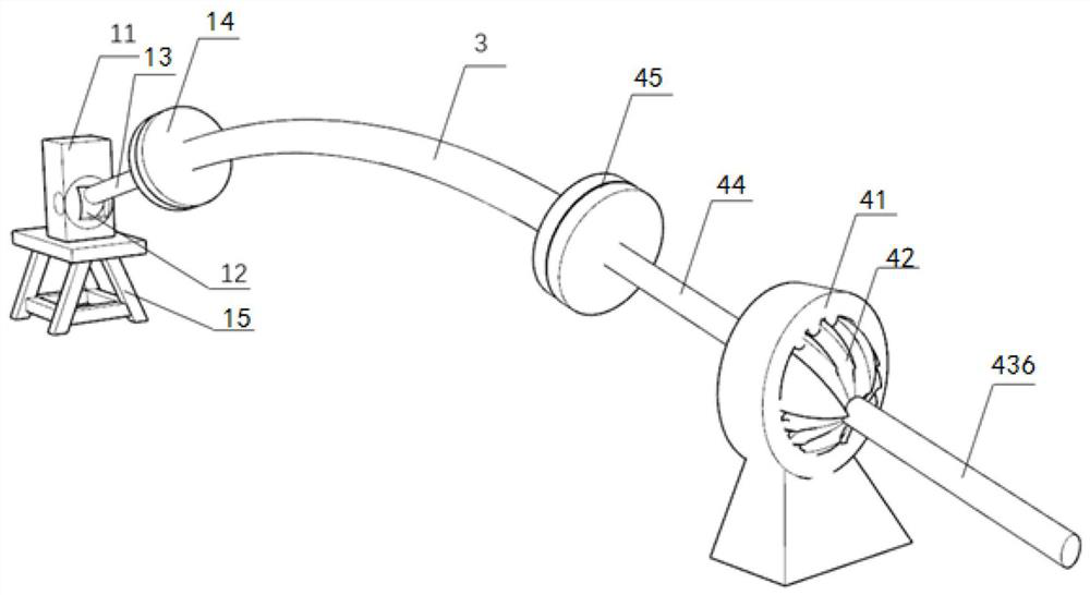 Cyclic loading fatigue experiment device for bending moment of pipeline