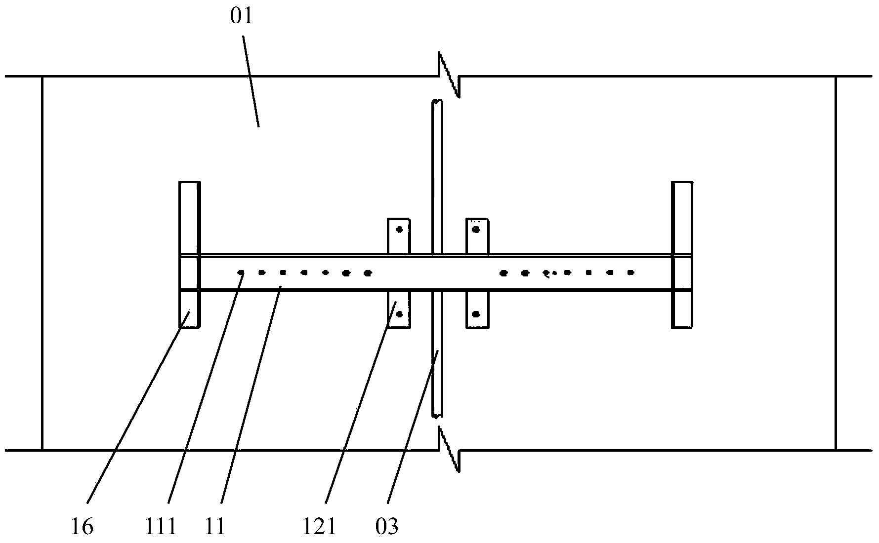 Vertical well cable construction device used for high-rise building