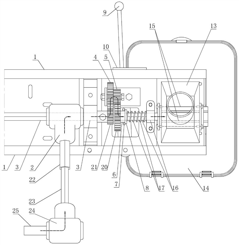 Speed reduction clutch device of mechanical fertilizer applicator