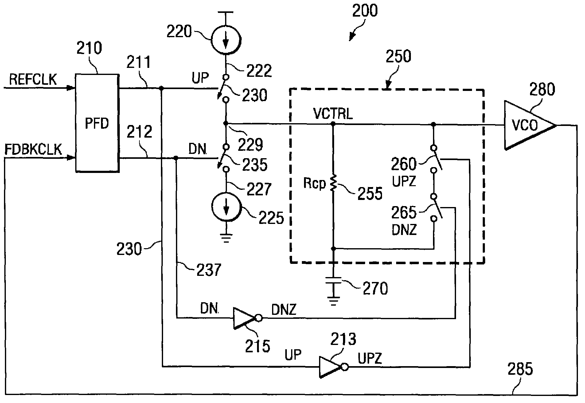 Apparatus to remove the loop filter resistor noise in charge-pump PLL