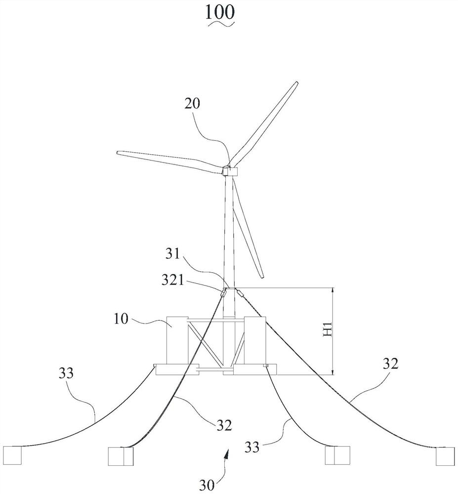 Floating offshore wind driven generator system