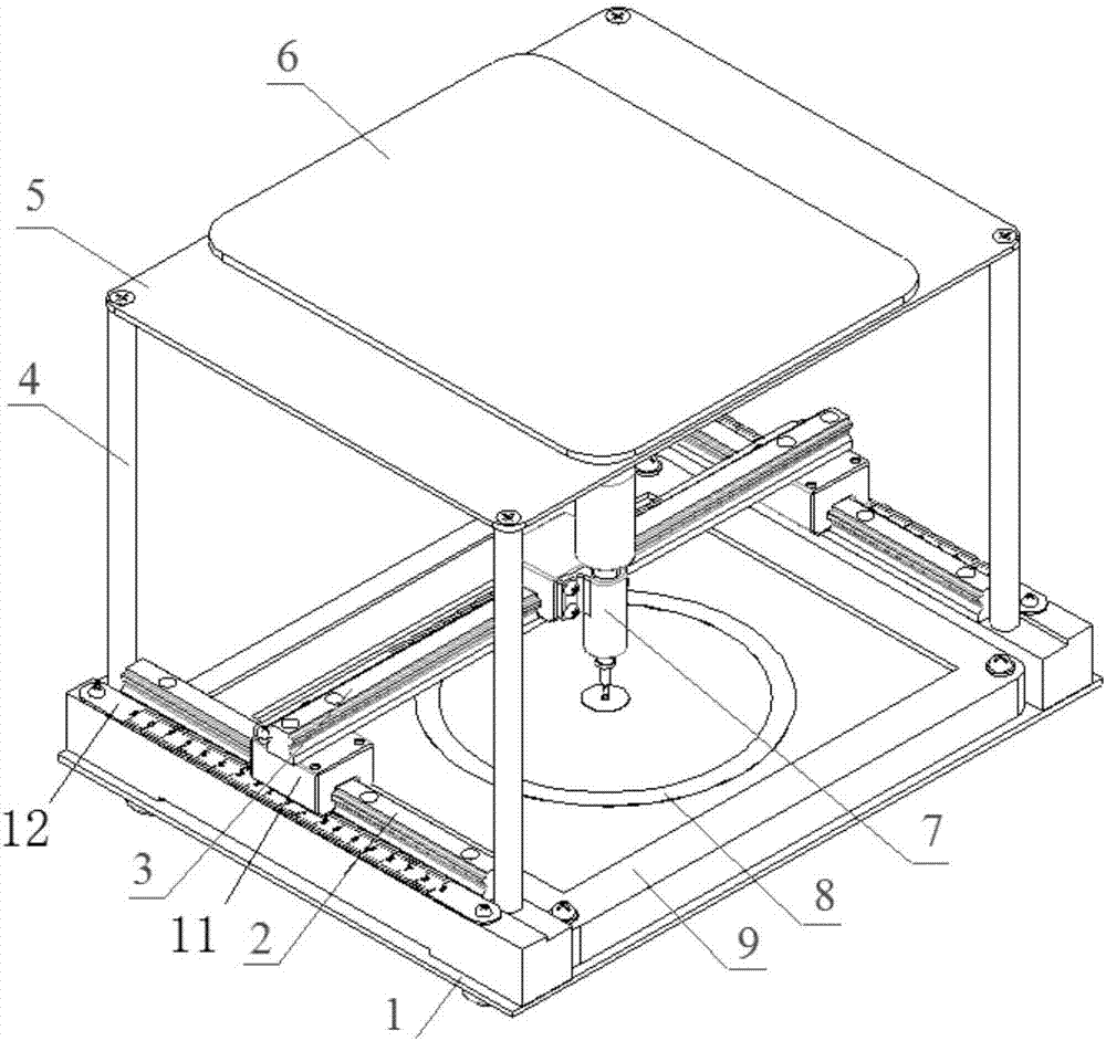 Concentric electrode static electric field simulation device and usage method thereof