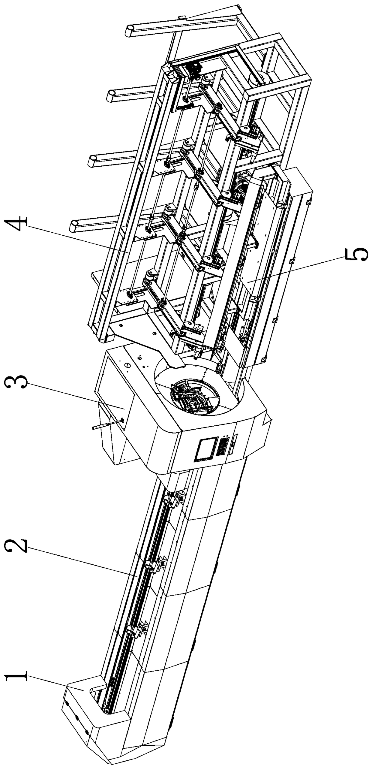 Feeding and discharging device for numerical control cutting equipment