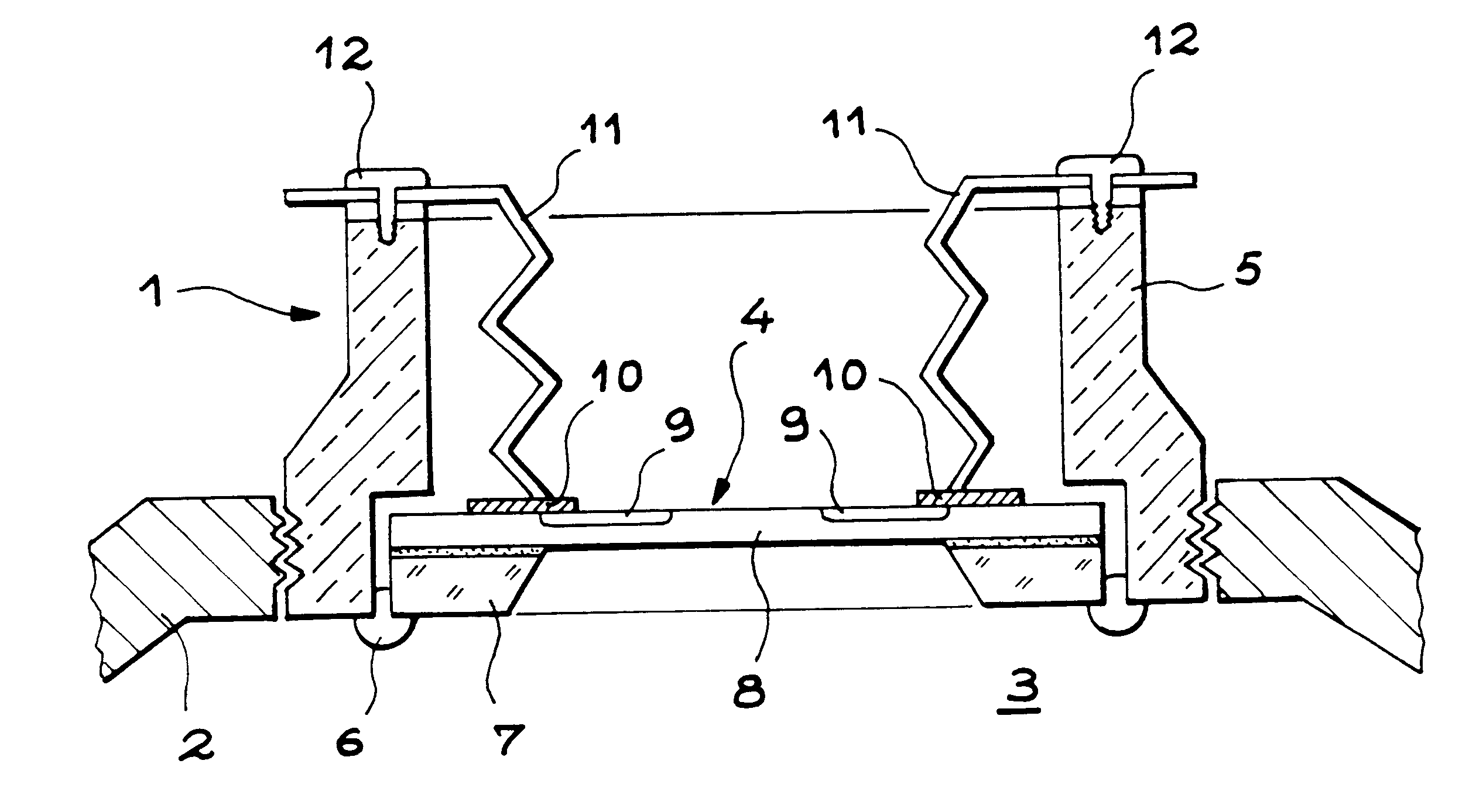 Membrane pressure sensor comprising silicon carbide and method for making same