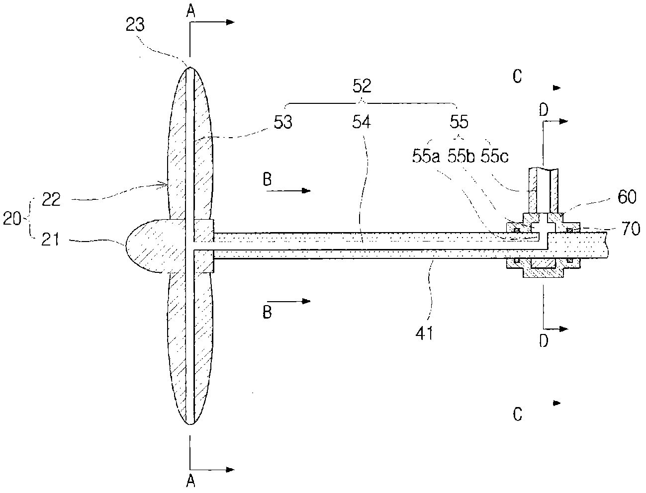 Propulsion apparatus for a marine vessel and marine vessel comprising same