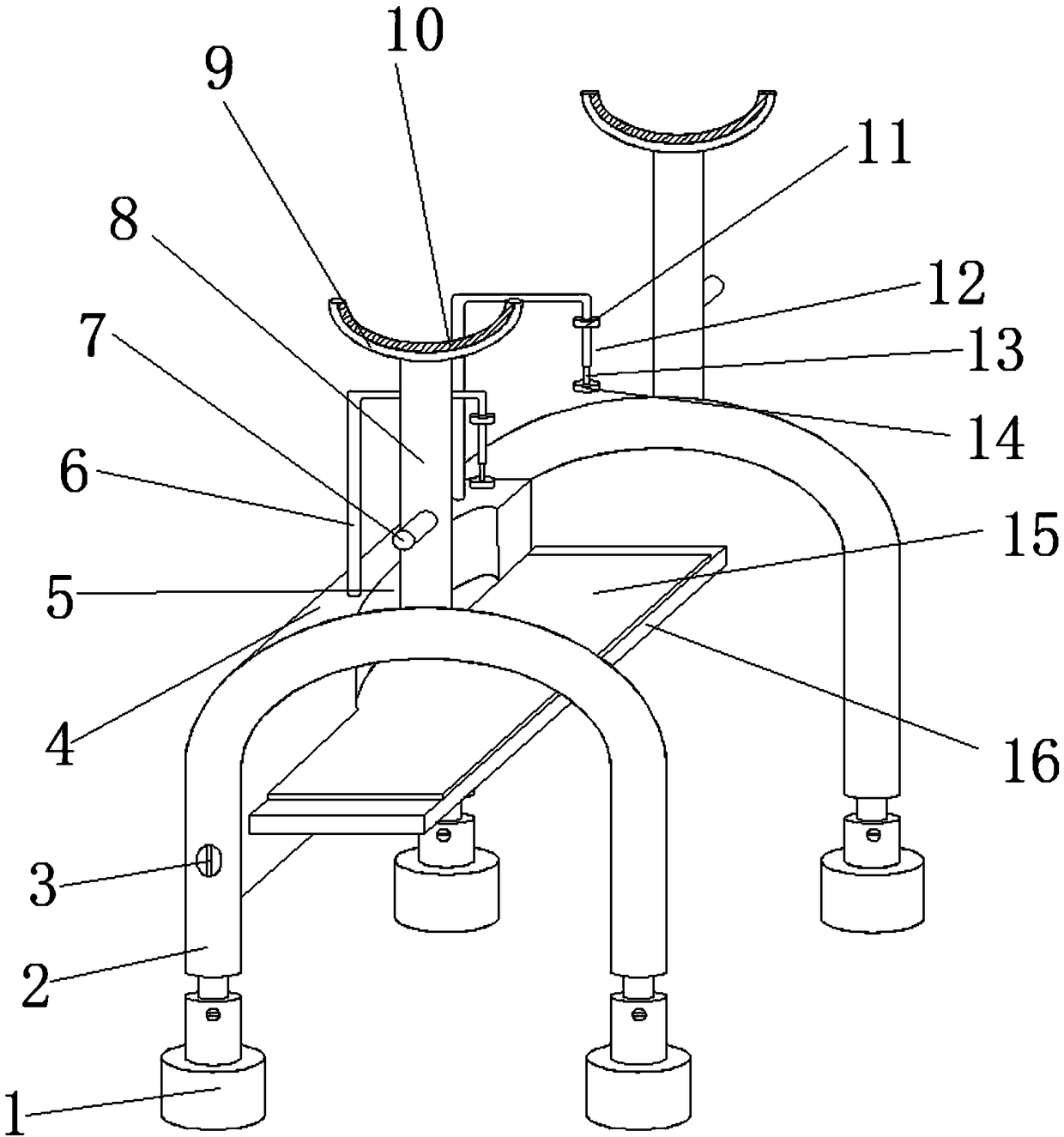 Auxiliary device for medical rehabilitation