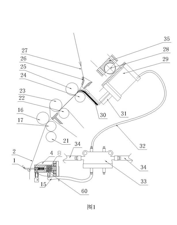 Broken yarn pneumatic processing device of ring spinner