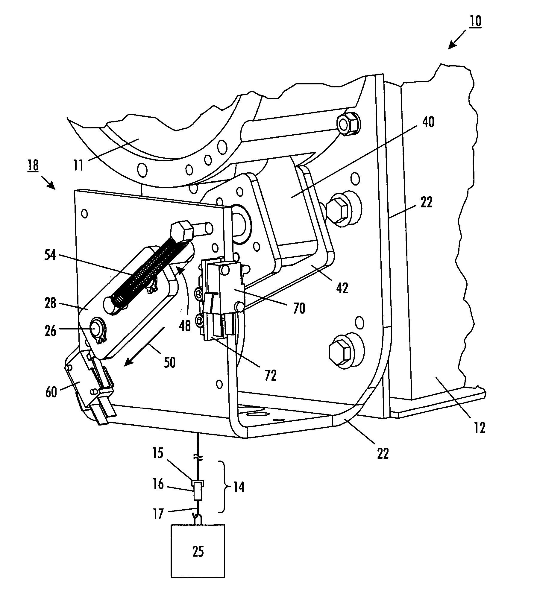 Cable slack and guide monitoring apparatus and method for a lift device