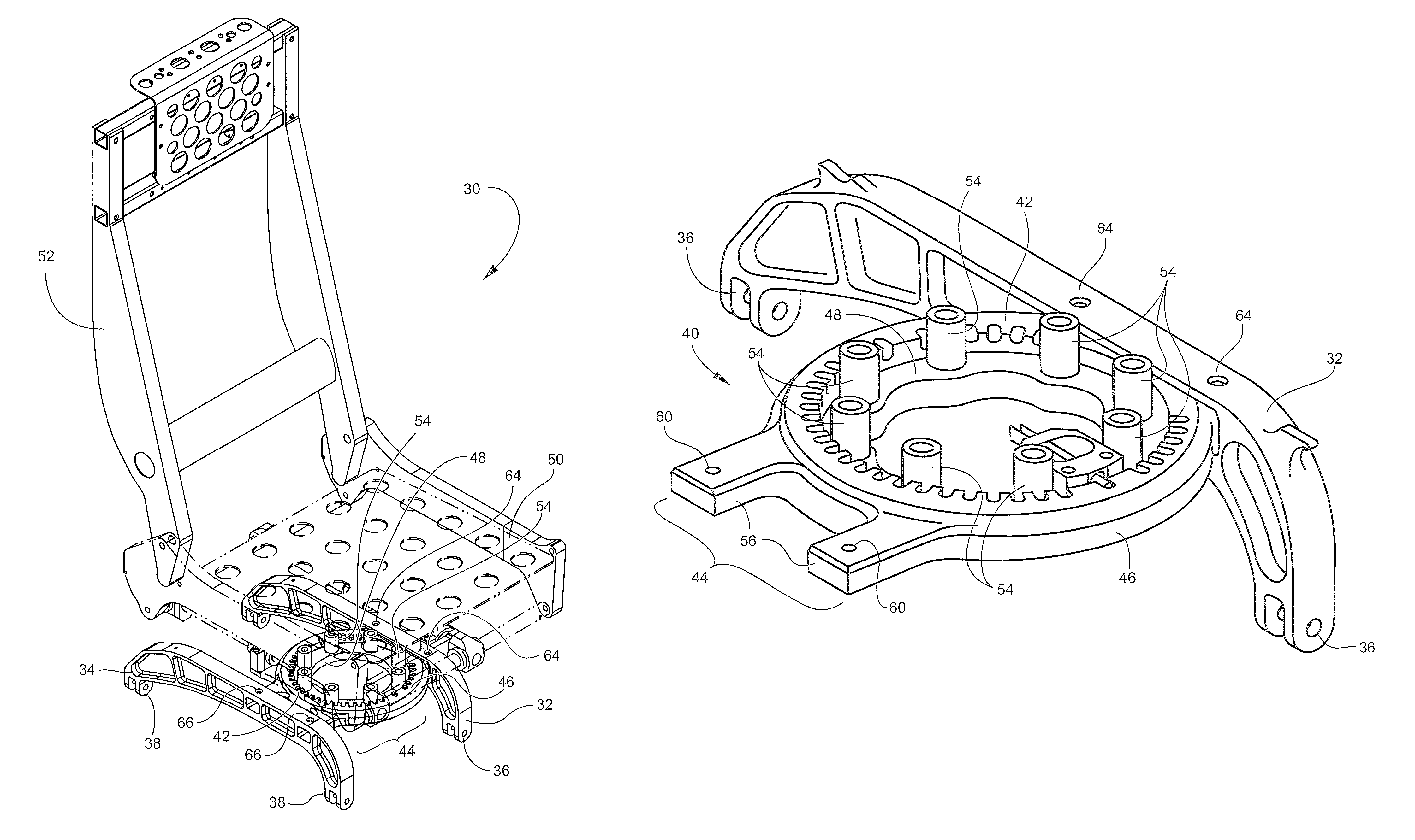 Aircraft passenger seat and seat swivel assembly