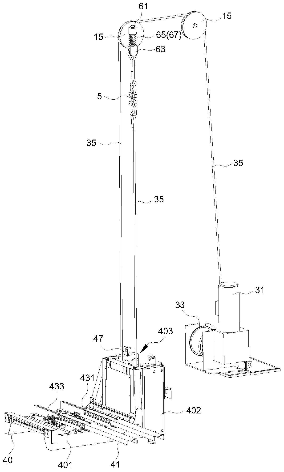 Stacking machine and fork positioning method thereof