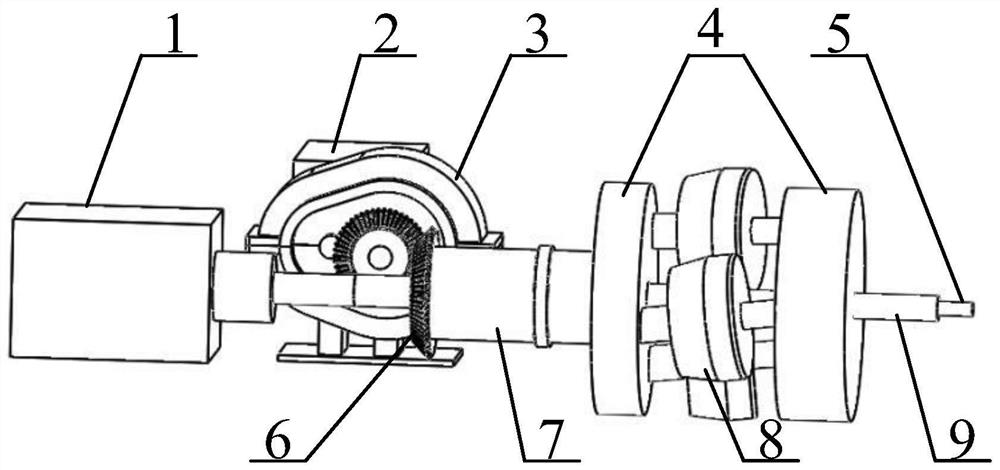 Quick extruding and rolling reduction forming device and method for titanium alloy tube blank