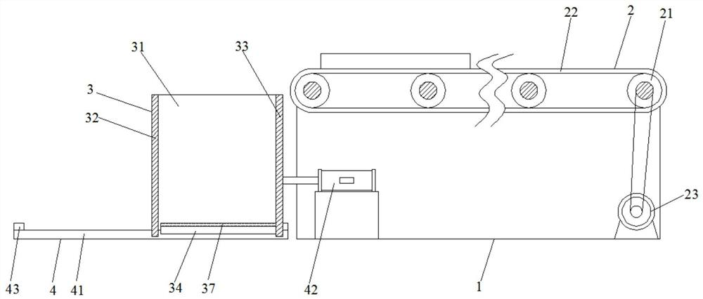 Automatic collecting and stacking device for wood-plastic composite profiles