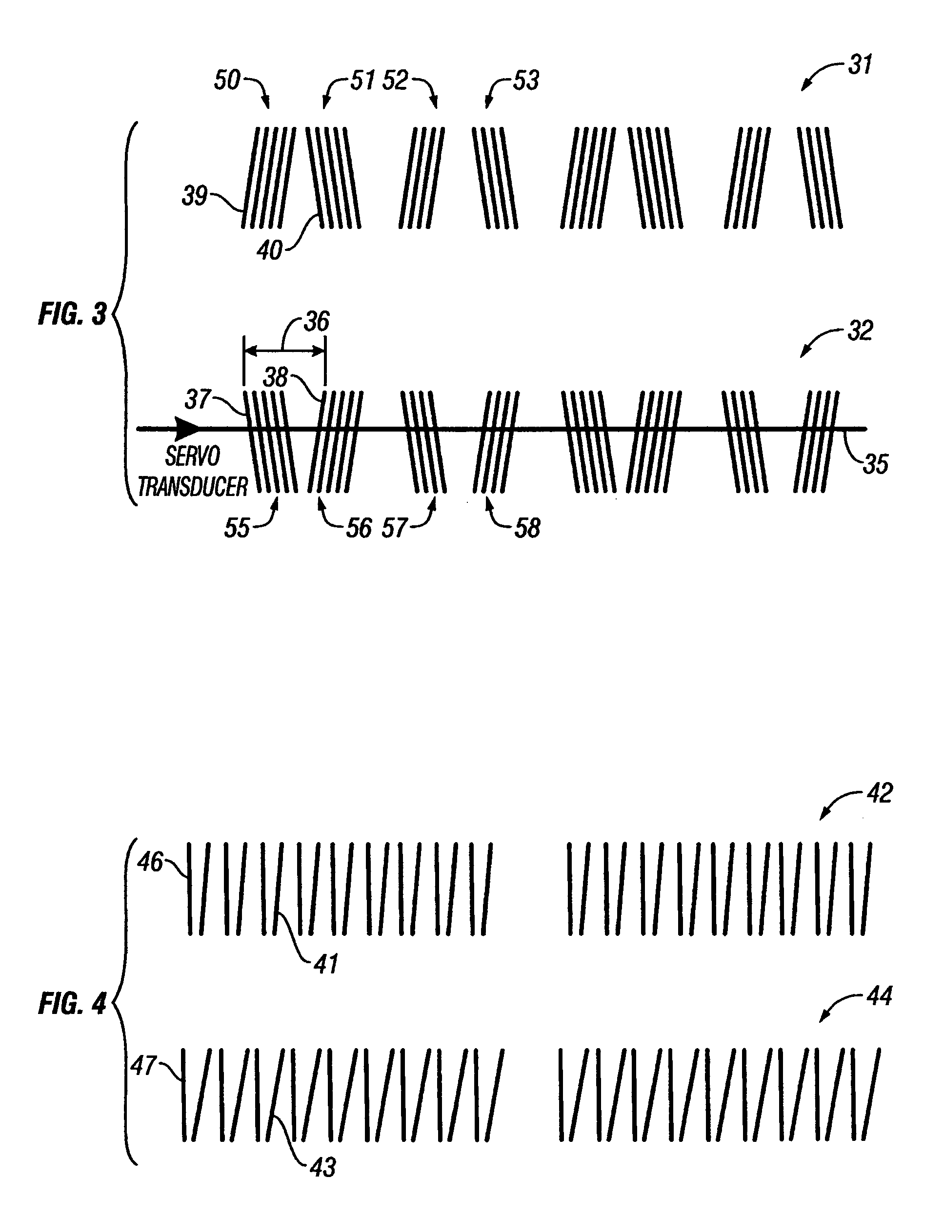 Identification of laterally positioned servo bands employing differentiating characteristics of servo patterns