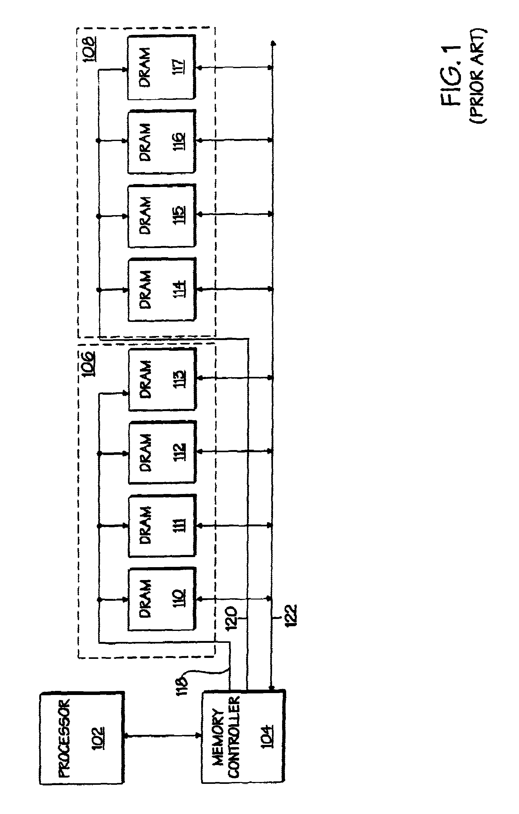 Memory module controller for providing an interface between a system memory controller and a plurality of memory devices on a memory module