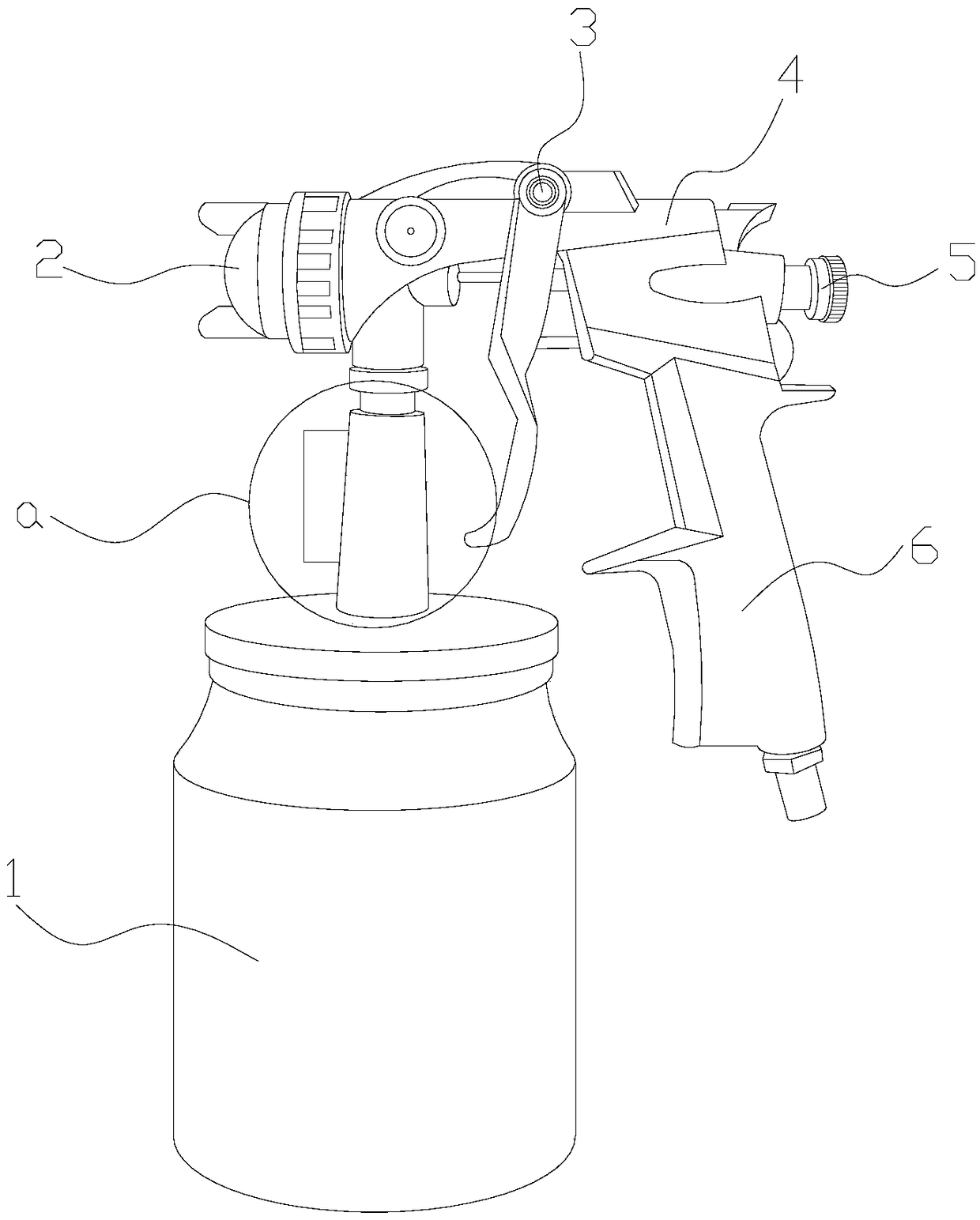 A paint spraying apparatus based on waste gas treatment for wood processing