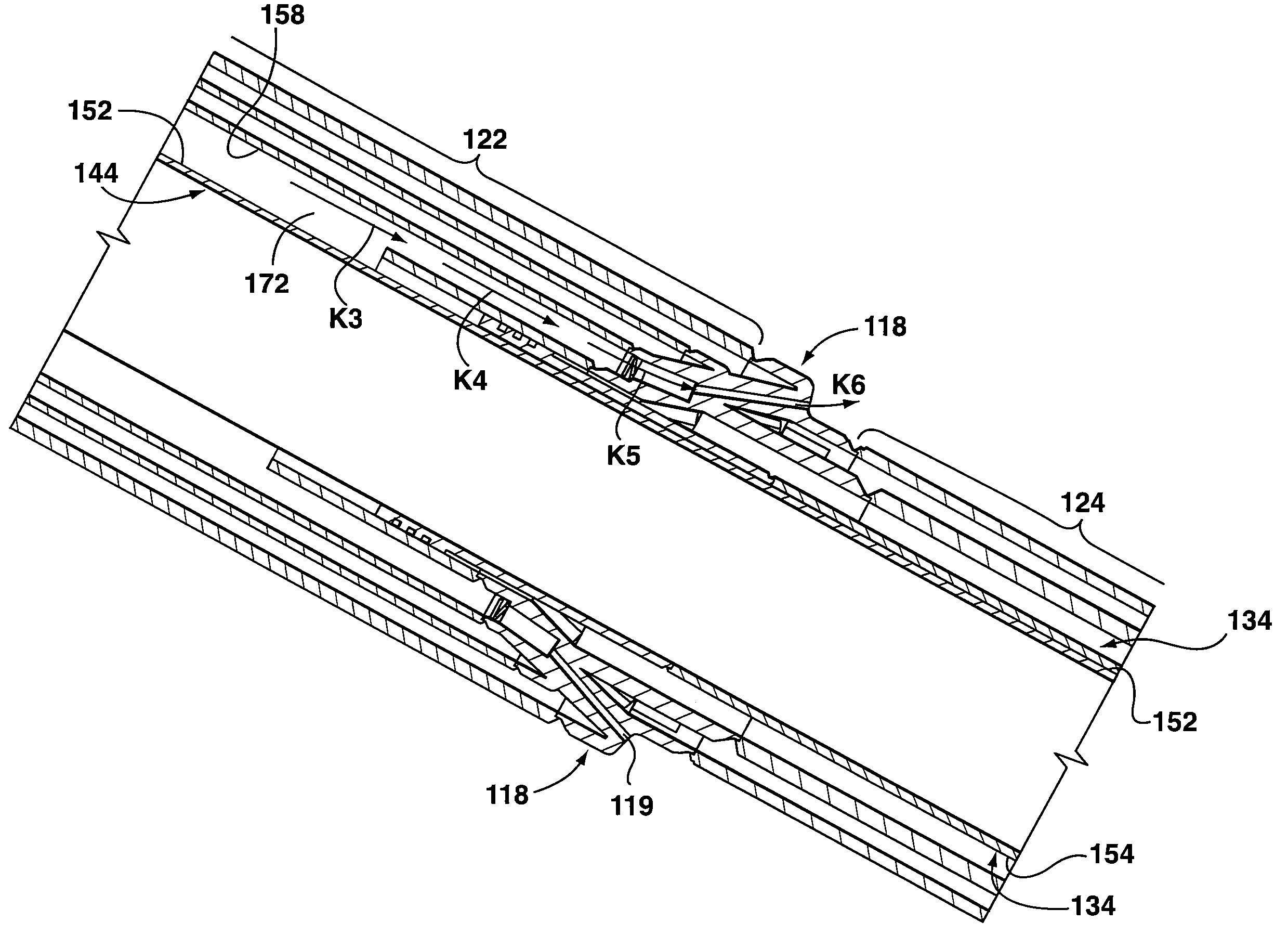 Post-combustion lance with internal support