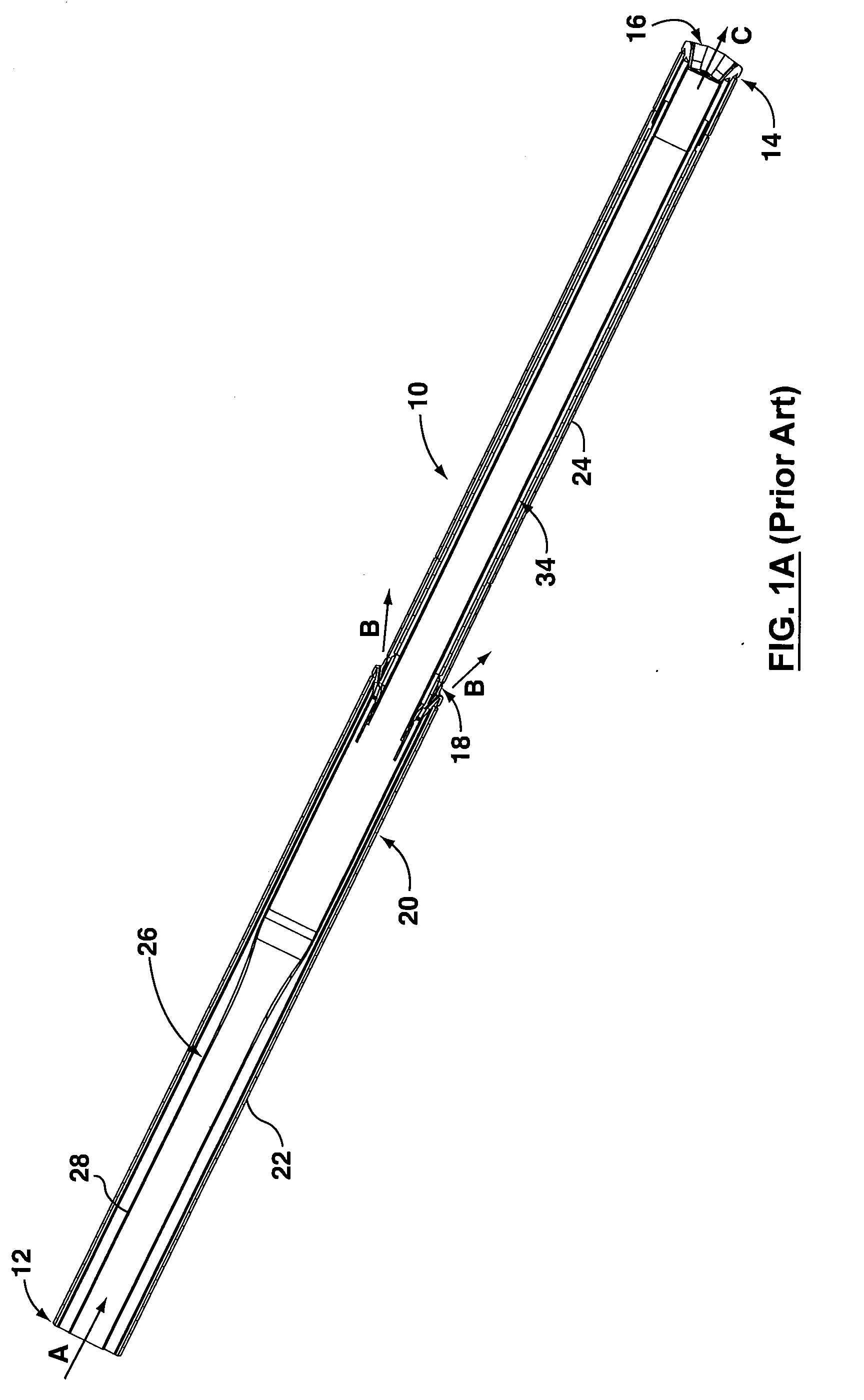 Post-combustion lance with internal support