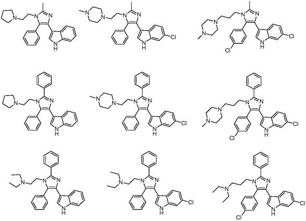 3-(4-phenyl-1H-imidazolyl-5-yl)-1H-indole derivatives, and preparation method and application thereof