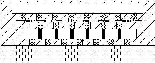 Packaging structure for rewiring of packaged two-sided BUMP chip and manufacturing method of packaging structure