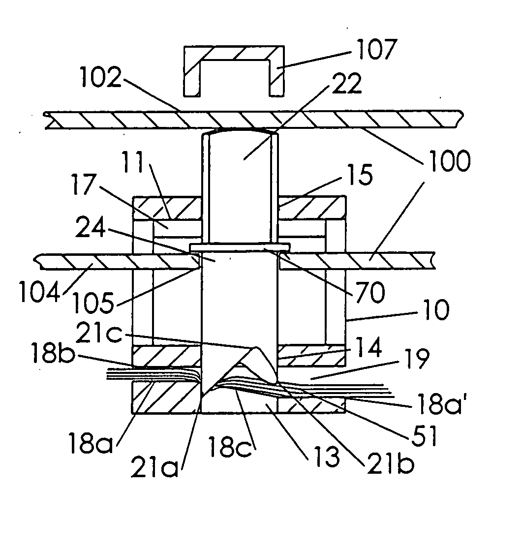 Low friction hole punch element