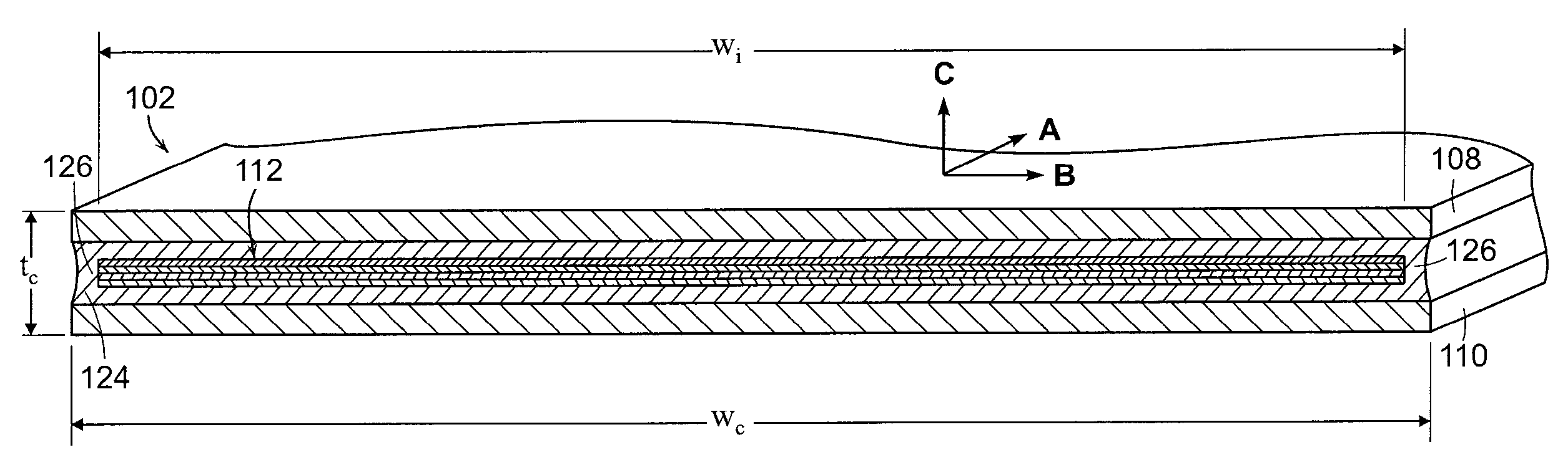 Wide electrical conductor having high C-axis strength