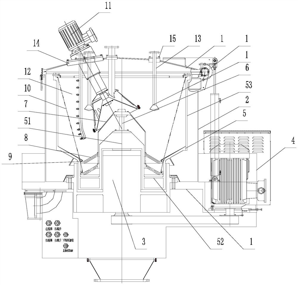 High-pressure water cutting and discharging centrifugal machine