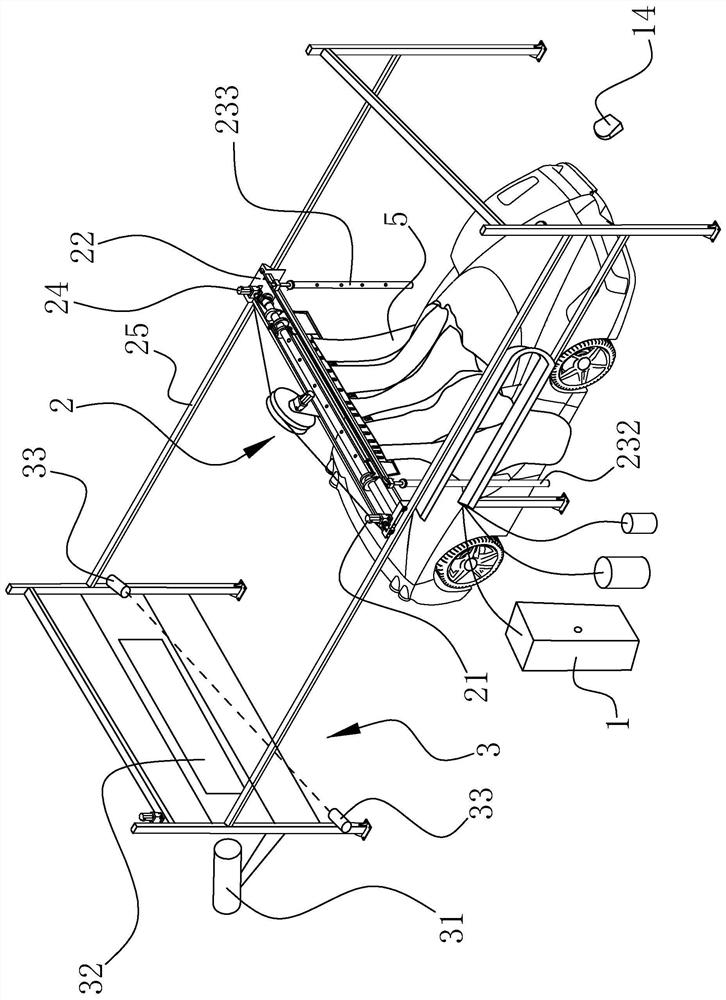 An automatic car washing machine