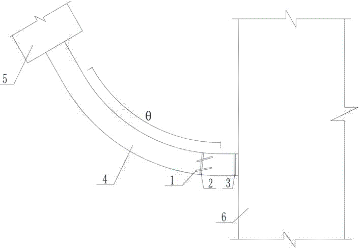 Flow rectifying device for improving outlet water flow state of arc drainage box culvert