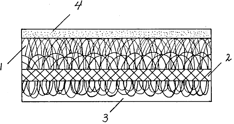 Filter material with composite ultrafine chopped fibers on surface