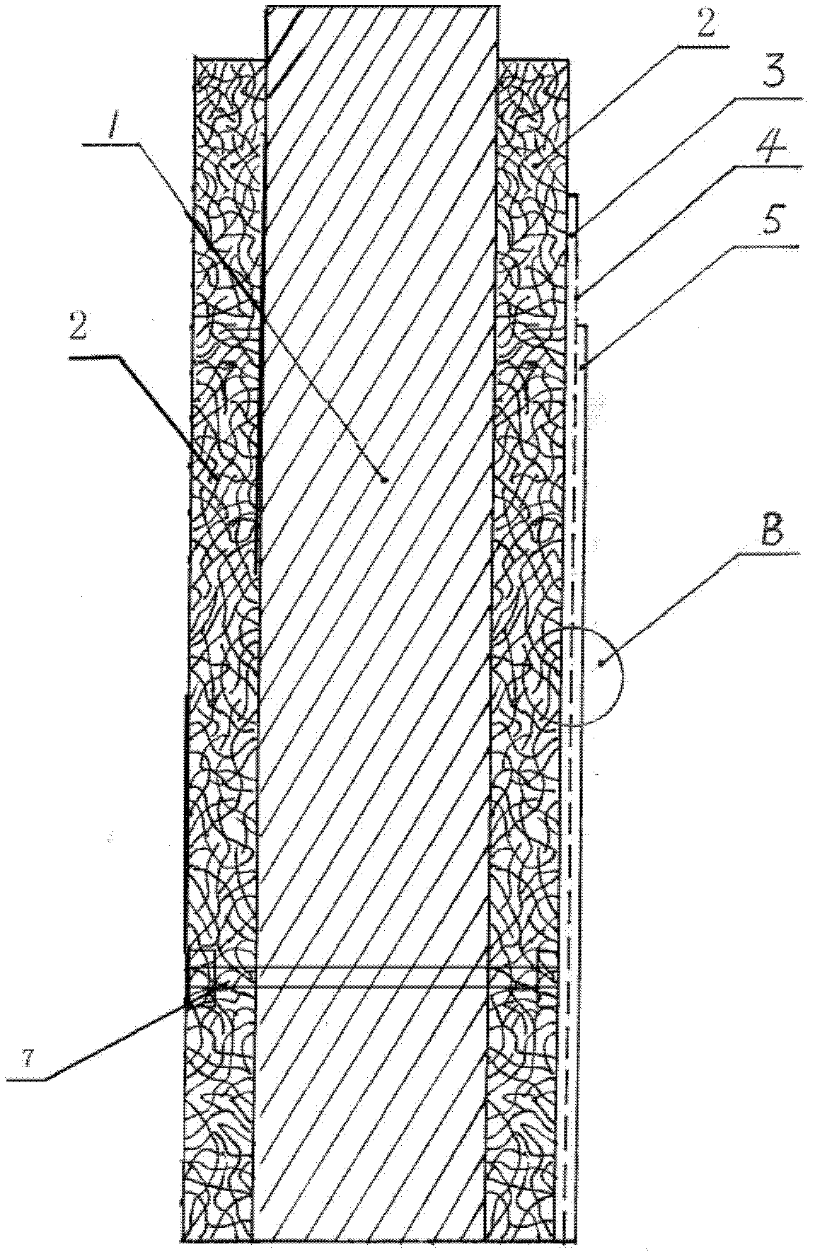 Self-heat preservation system of wood-wool cement board (WWCB) demoulding-free template