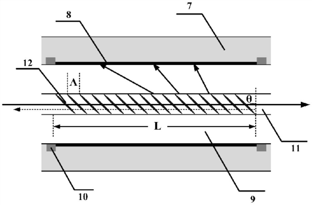 Graphene-enhanced tilted fiber grating leaky-mode resonant sensor and its detection system