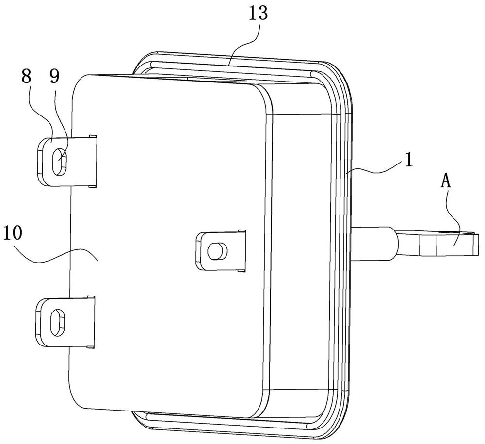 Battery fixing and locking device and locking method