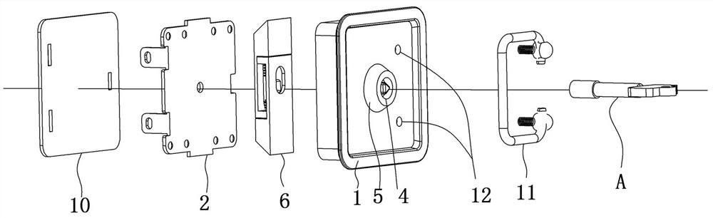 Battery fixing and locking device and locking method