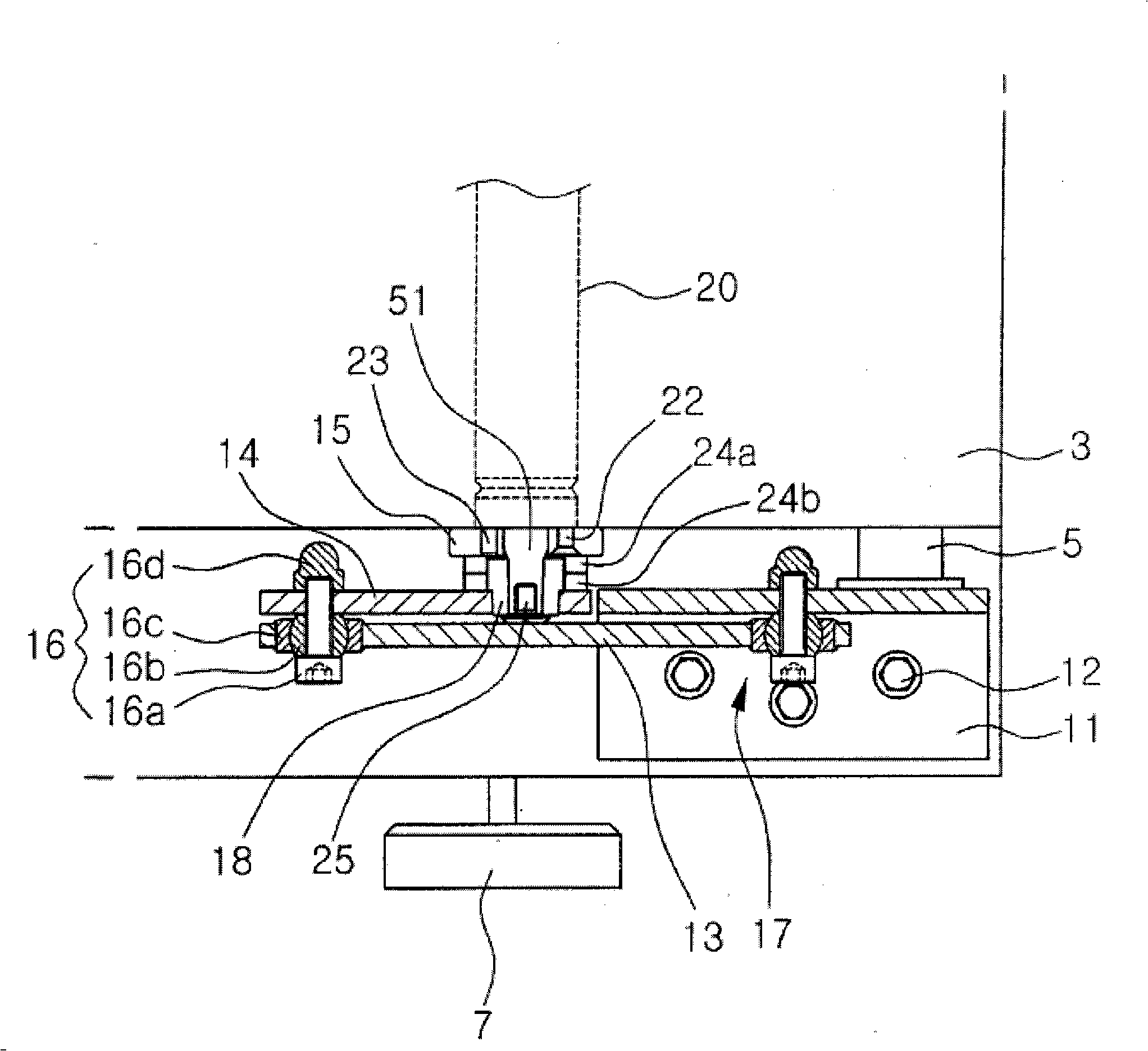 Buried type hinge apparatus having automatic return function