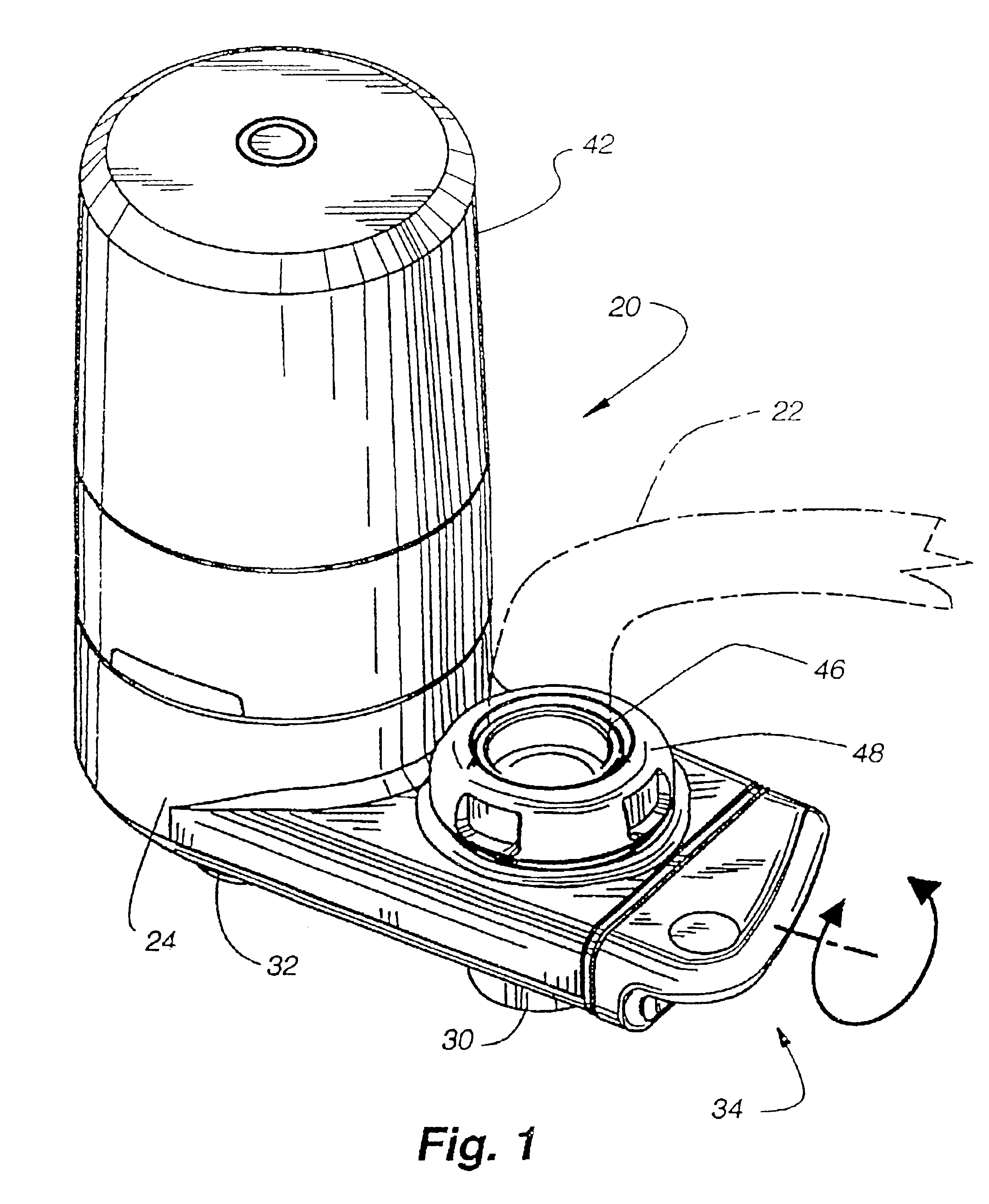 Water treatment device with volumetric and time monitoring features